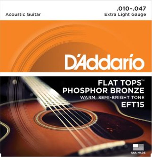 Hovedbilde DADDARIO EFT15 Strengesett Akustisk Gitar