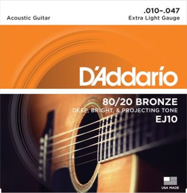 Hovedbilde DADDARIO EJ10 Strengesett Akustisk Gitar