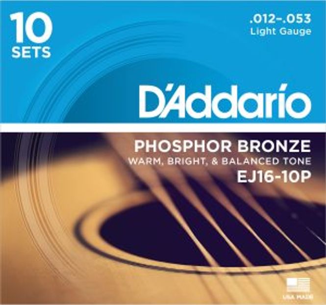 Hovedbilde DADDARIO EJ16-10P Strengesett Akustisk Gitar