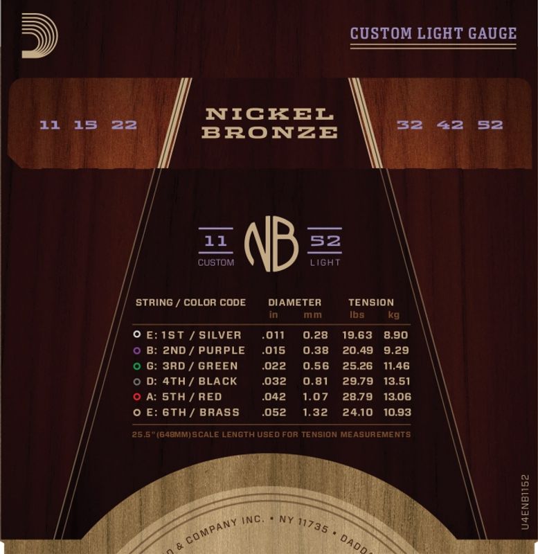 DADDARIO NB1152 Strengesett Akustisk Gitar