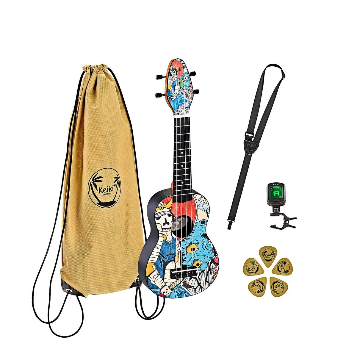 ORTEGA Keiki ukulele - pack  Spaceman K2-SP