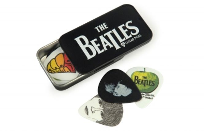 Hovedbilde DADDARIO 1CAB4-15B Eske med plekter Beatles Logo Medium Gauge