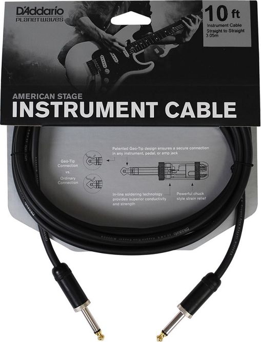 Hovedbilde DADDARIO PW-AMSG-10 Instrument cable Jack 3m