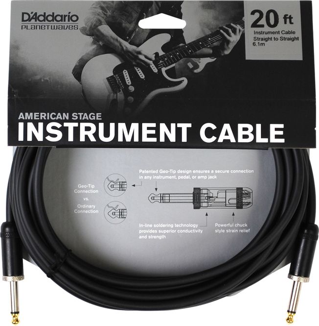 Hovedbilde DADDARIO PW-AMSG-20 Instrument cable Jack 6m