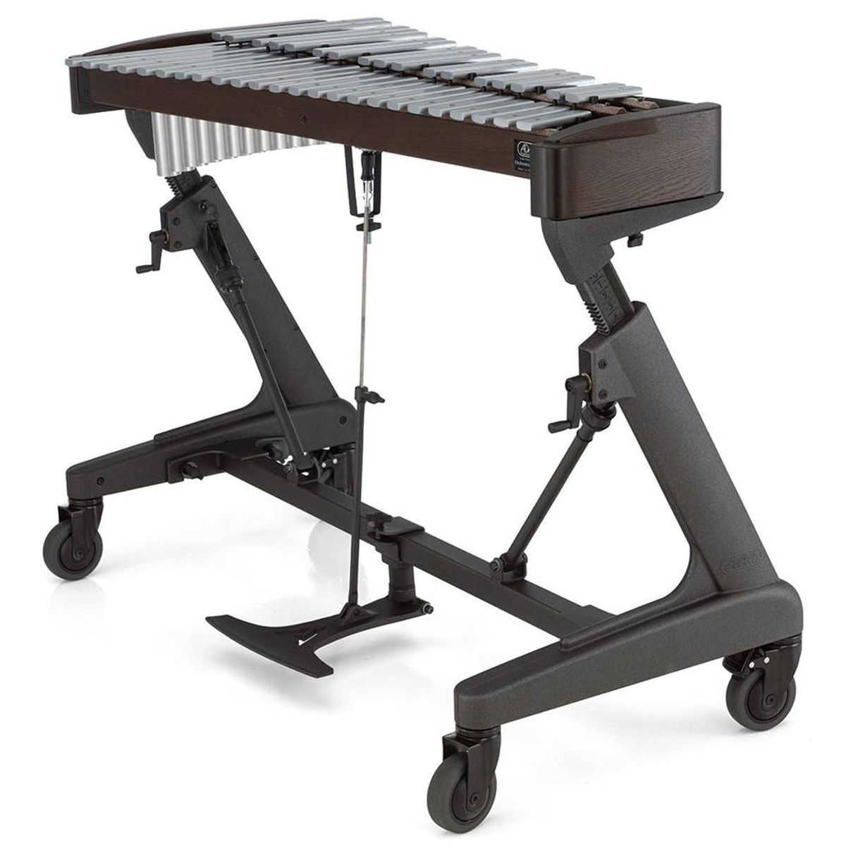 ADAMS Glockenspiel Alpha, 3.3 Octaves (C5-E8), Round top Bar, Apex Frame, with pedal, Espresso - Nickel Grey